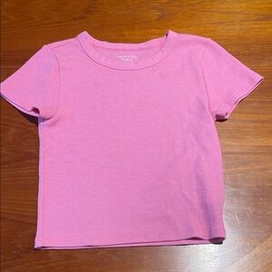American Eagle bubble gum pink cropped tee shirt Medium